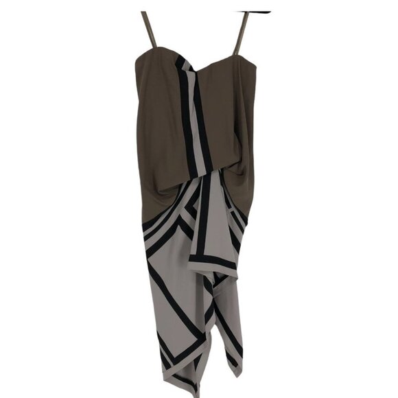 BCBGMaxAzria Runway Fall  2010 Handkerchief Strapless Light Fati Dress size 0 - Picture 2 of 16